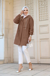 Lale Butik - Thin Jacket Coat 44030 Brown