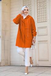 Lale Butik - Thin Jacket Hood 44030 Orange