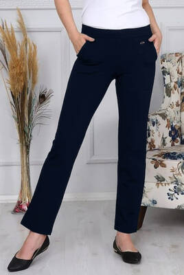 Remsa Sportswear - Trouser-Looking Women's Sweatpants Dark Navy Blue (1)