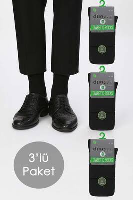 Remsa - Unisex 40-44 Bambu Çorap Dündar Şeker Çorabı Dikişsiz 3'lÜ Paket 5985 Siyah