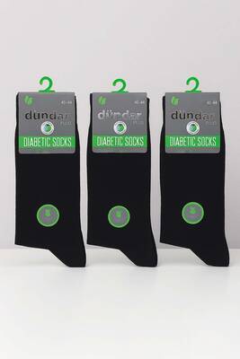 Remsa - Unisex 40-44 Bambu Çorap Dündar Şeker Çorabı Dikişsiz 3'lÜ Paket 5985 Siyah (1)