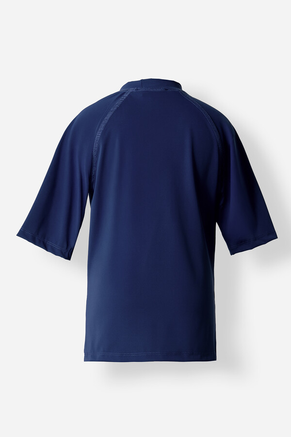 UPF 50+ Protective Half Sleeve Swim Top for Boys | Navy Blue - Thumbnail