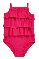 Adasea - UV Korumalı Askılı Mayo Kız Bebek Yüzücü Mayo 5108 Pembe