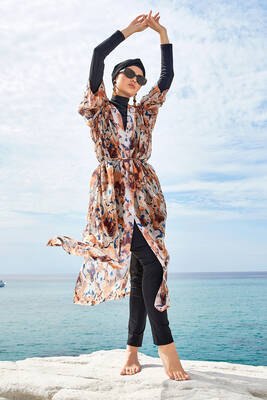 Adasea - UV Korumalı Mayo Üzerine Tek Pareo Kimono 1708 Bej (1) Adasea - UV Korumalı Mayo Üzerine Tek Pareo Kimono 1708 Bej (1)