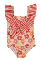 Neopy - UV Protected Baby Girl Ruffled Swimsuit 5107 Cream