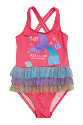 Neopy - UV Protected Ruffled Tulle Girls' Swimsuit 5217 Fuchsia (1) Neopy - UV Protected Ruffled Tulle Girls' Swimsuit 5217 Fuchsia (1)