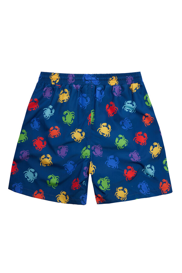 UV Protection Boys Swim Trunks 5251 Crab Navy - Thumbnail