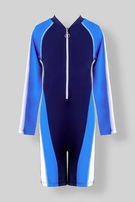 Neopy - UV Protection Long Sleeve Kids Swimsuit in Navy Blue 5276