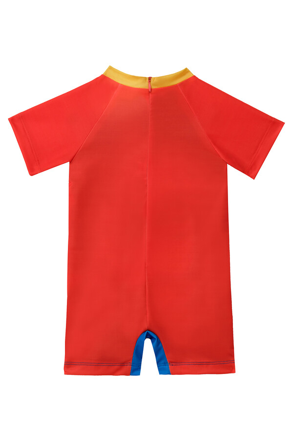 UV Protective Short Sleeve Swimwear Set for Kids in Blue - Thumbnail