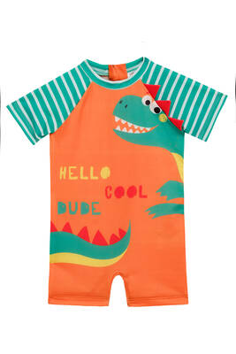 Neopy - UV Protective Short Sleeve Swimwear Set for Kids in Orange