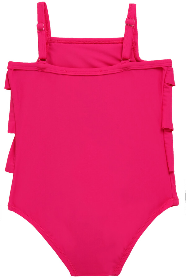 UV Protective Strappy Swimwear Set in Pink - Thumbnail