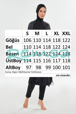 Uzun Tam Boy Tam Kapalı Tesettür Mayo 2116 Siyah · 4