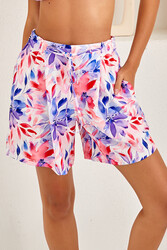 Lapieno - Vibrant Floral Print UV Protection Swim Short Set