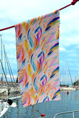 Remsa - Vibrant Patterned Beach Towel in Orange | Remsa Mayo
