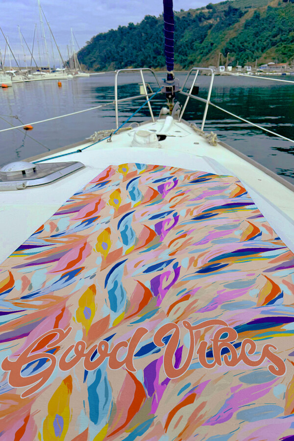 Remsa - Vibrant Patterned Beach Towel in Orange | Remsa Mayo (1)