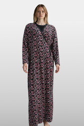 Remsa - Viscose Maxi Modest Dress in Dark Floral Print