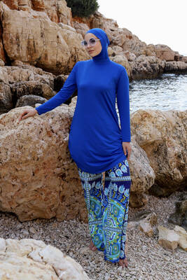 Remsa - Wide-Leg Lycra Full-Coverage Modest Swimsuit 900-301 (1)