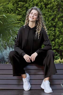 Remsa - Women's Hooded Tracksuit Set in Black