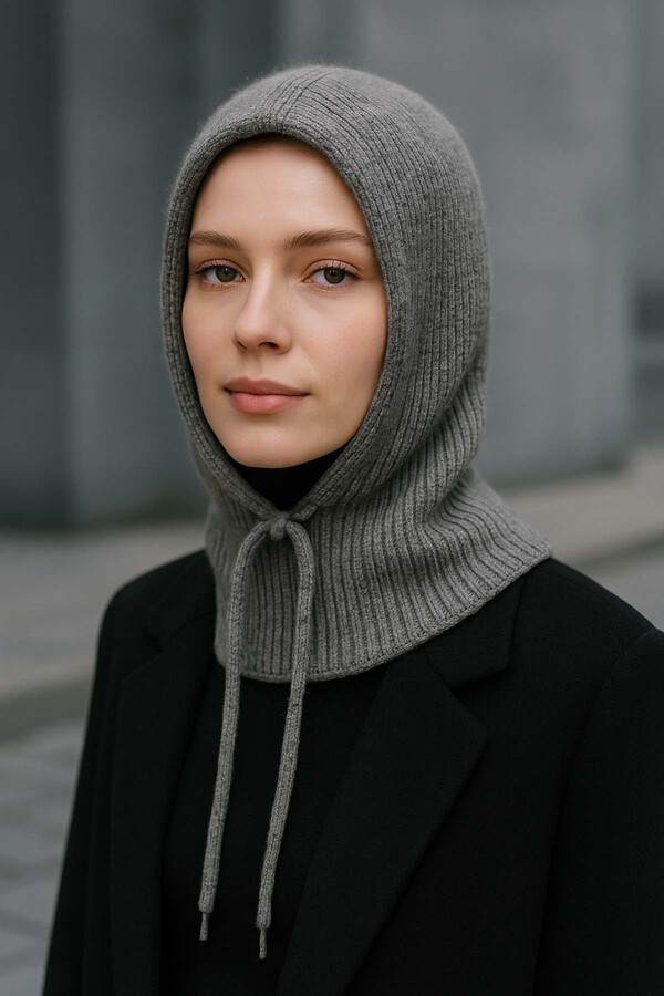 Remsa - Women's Knit Balaclava Beanie RKSBYN-05 Anthracite
