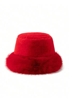 Remsa - Women's Plush Bucket Hat RKŞ-14 - Red (1)