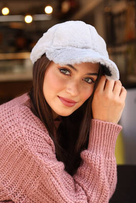 Remsa - Women's Plush Cap Hat RKŞ-06 Gray