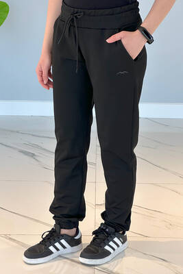 Remsa Sportswear - Women's Scuba Fabric Cuffed Jogger Pants Lookalike 2136 Black