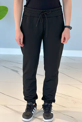 Remsa Sportswear - Women's Scuba Fabric Cuffed Jogger Pants Lookalike 2136 Black (1)