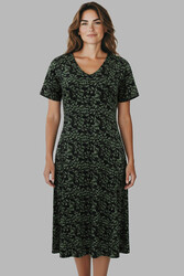 Remsa - Women's Short Sleeve Viscose Dress Pajama Set