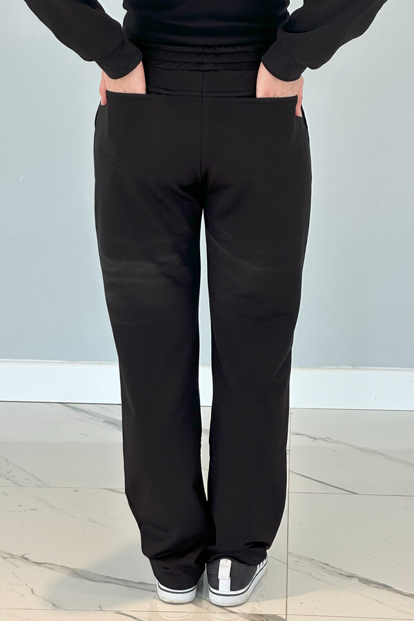 Women's Sweatpants Bottoms with Pants Appearance 5557 Black - Thumbnail