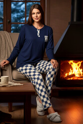 Remsa - Women's Thermal Long Sleeve Pajama Set 4713 Saks