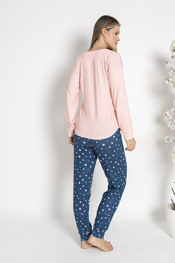 Women's Thermal Pajama Set 24481 Salmon - Thumbnail