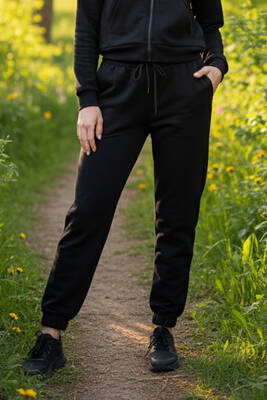Remsa - Women's Two-Leg Elastic Waist 2-Pocket Jogger Set 8017 Black (1)