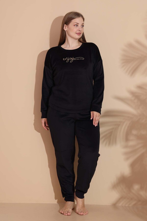 Women's Velvet Print Two-Piece Set - Thumbnail