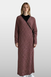 Remsa - Women's Viscose Modest Dress in Burgundy