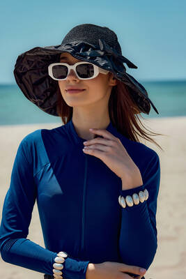 Remsa - Woven and Fabric Detailed Wide-Brim Hat Accessory
