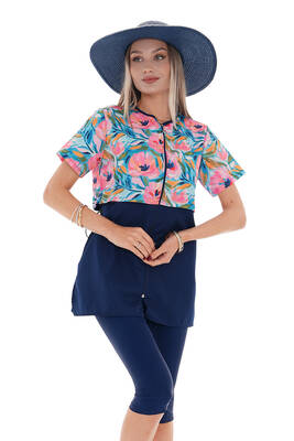 Remsa - Yarı Kapalı Tesettür Mayo 2508 Suna Çiçek (1)