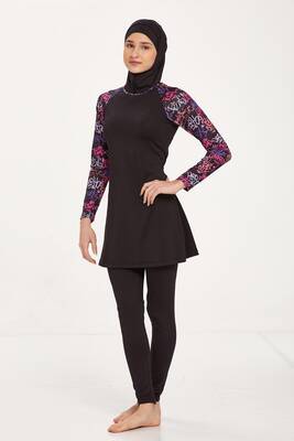 Maresiva - Young Full-Coverage Lycra Hijab Swimsuit Roxane 8337 Black (1) Maresiva - Young Full-Coverage Lycra Hijab Swimsuit Roxane 8337 Black (1)