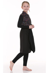 Remsa Mayo - Young Full Covered Hijab Swimsuit 2390 TC Black Remsa Swimsuit