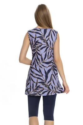 Armes - Zero Sleeve Tights Semi Covered Swimsuit 151-501 Lilac (1) Armes - Zero Sleeve Tights Semi Covered Swimsuit 151-501 Lilac (1)